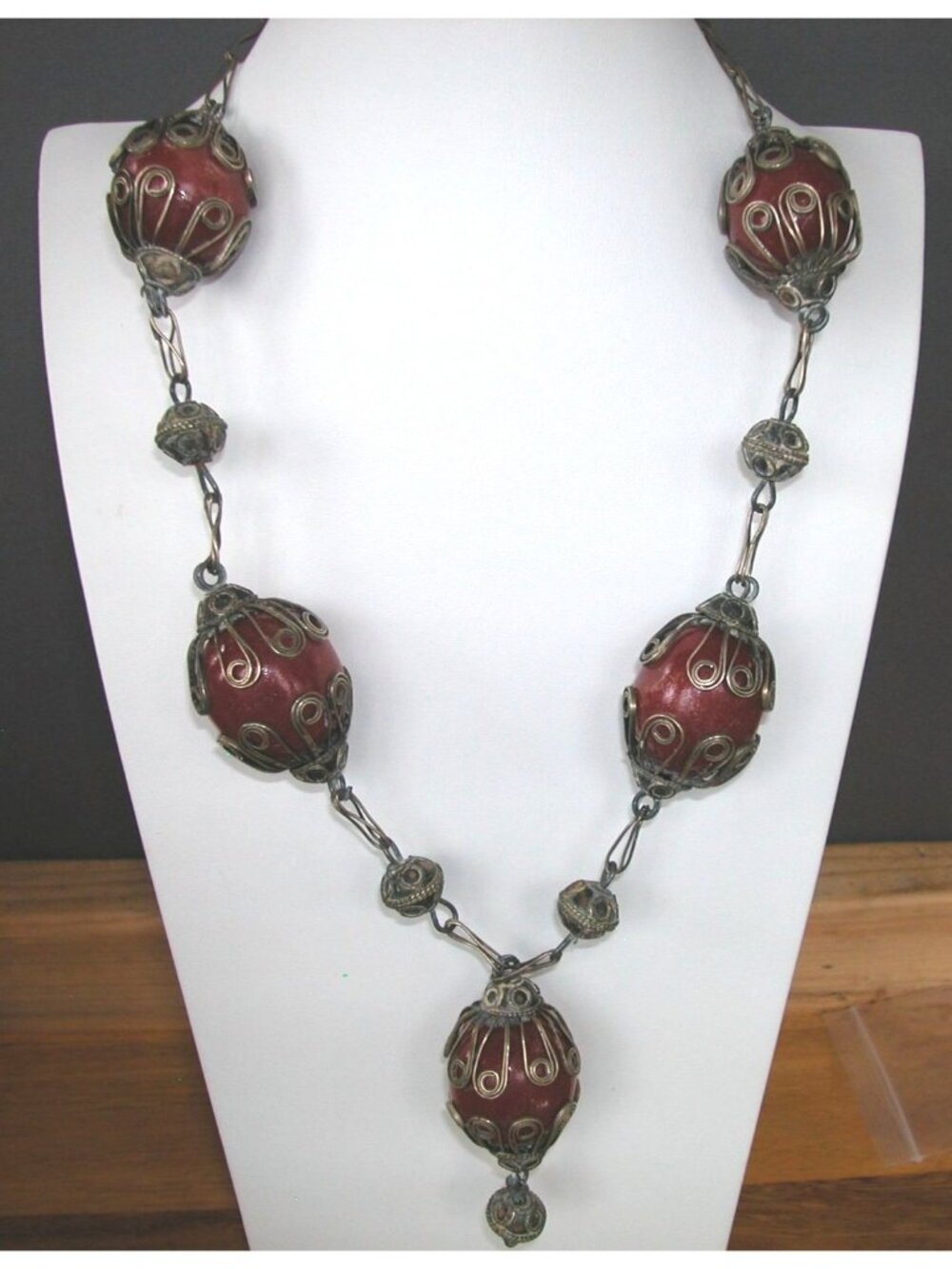 Miriam Haskell Long Y-Lavalier Necklace 30"